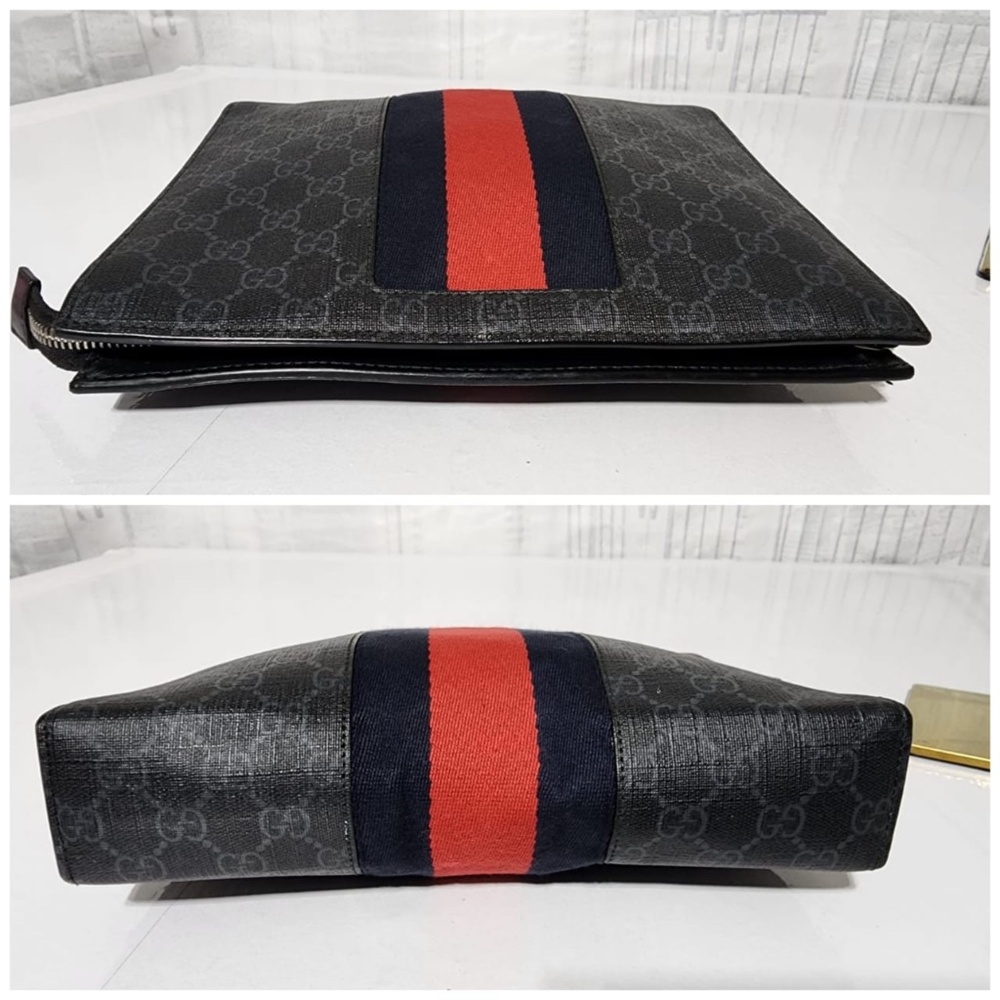 Authentic Gucci GG Supreme Web Clutch Bag - Picture 13 of 13